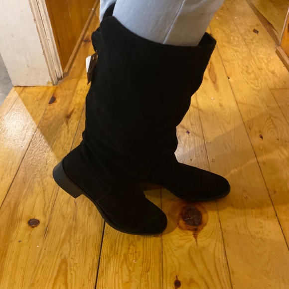 Black Suede Knee High Boots - NWT - Picture 3 of 12